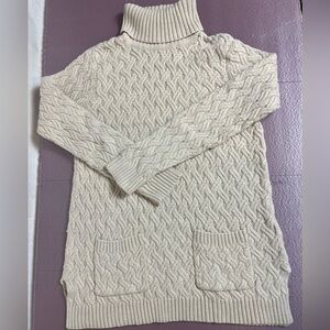 JEANNE PIERRE 100% Cotton Cable Knit Sweater